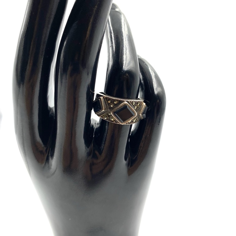 Black Onyx Sterling Silver Ring Size 7